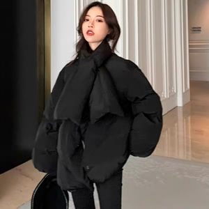 Winter Cotton Jacket with Scarf